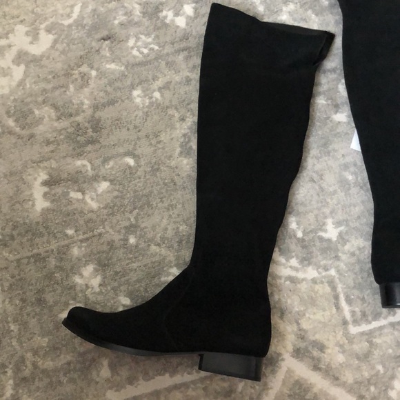 New ISAAC MIZRAHI Genuine Suede Moyen Yolanda Square Toe Over the knee boots - Picture 5 of 14